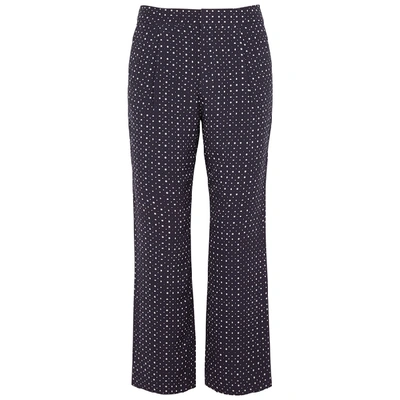 Joie Dicra Printed Cropped Trousers In Midnight