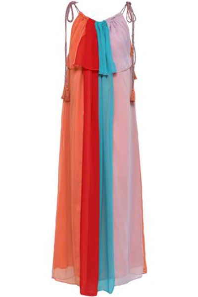 Antik Batik Woman Anais Color-block Crepon Maxi Dress Multicolor