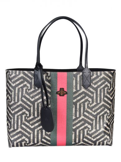 Gucci Caleido Web Tote In Beige Nero | ModeSens