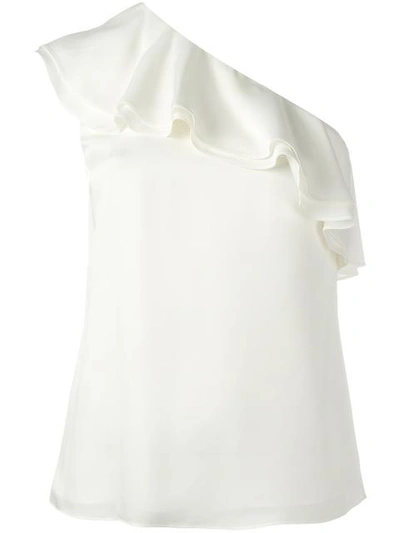 Theory One-shoulder Ruffle Top | ModeSens