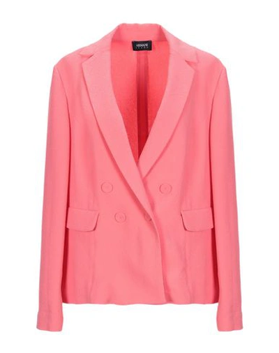 Armani Jeans Suit Jackets In Coral