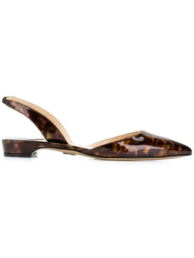 Paul Andrew Rhea Point Toe Slingback Flats In Multi