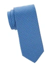 Ferragamo Men's Multi Gancini Silk Tie In Blue