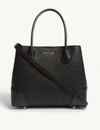 Michael Michael Kors Mercer Gallery Laser-cut Leather Tote In Black