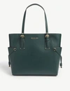 Michael Michael Kors Voyager Leather Tote In Racing Green