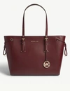 Michael Michael Kors Voyager Leather Tote Bag In Oxblood