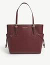 Michael Michael Kors Voyager Leather Tote In Oxblood
