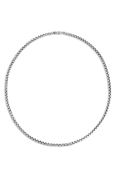 John Hardy Classic Chain Box Chain Necklace With Figurative Naga Lobster Clasp In Silver