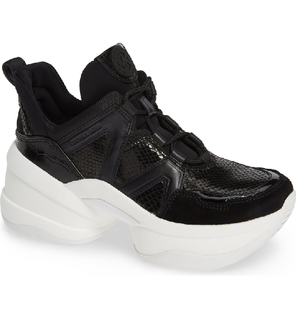 michael kors olympia sneakers black