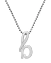 Alex Woo Little Autograph Initial Pendant Necklace In Sterling Silver, 16 In Silver/b
