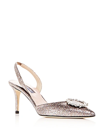 Sjp By Sarah Jessica Parker Women's Mabel Glitter Slingback Pumps In Bronze Glitter