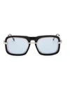 Calvin Klein Modern 53mm Rectangle Sunglasses In Black