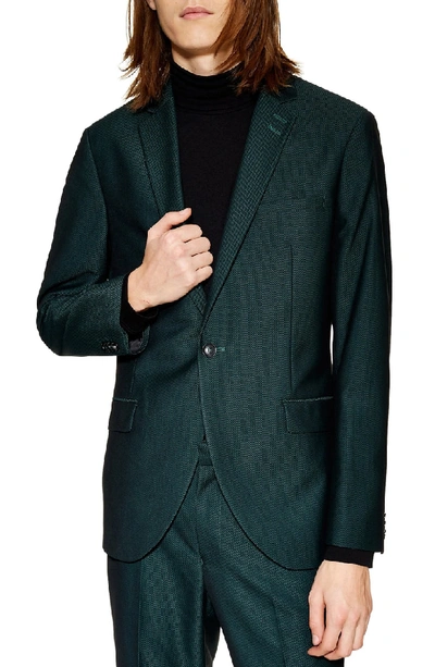 Topman Banbury Slim Fit Suit Jacket In Green