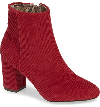Band Of Gypsies Andrea Bootie In Red Corduroy