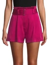 A.l.c Deliah Belted Shorts In Berry