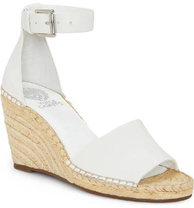 Vince Camuto Women's Leera Suede Espadrille Wedge Sandals In Pure 07 Leather