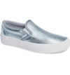 Vans Classic Slip-on Sneaker In Metallic Gray Dawn/ True White