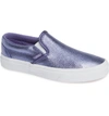 Vans Classic Slip-on Sneaker In Metallic Veronica/ True White