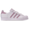 Adidas Originals Women's Superstar Lace Up Sneakers In White/lilac