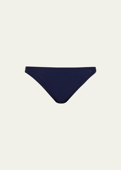 Tory Burch Solid Hipster Bikini Bottoms In Black