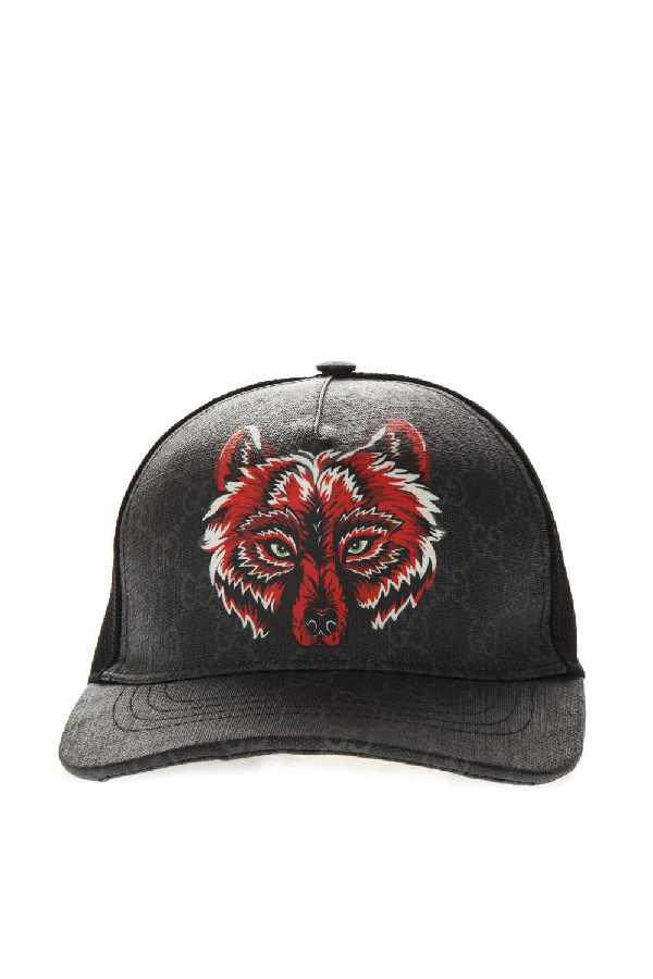 gg supreme baseball hat with wolf