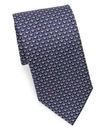 Ferragamo Silk Anchor Tie In Blue