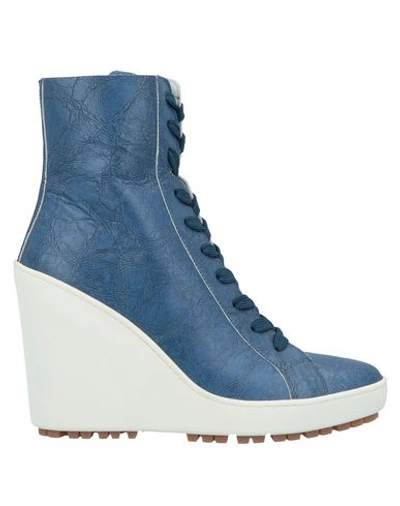 Hogan Ankle Boots In Blue