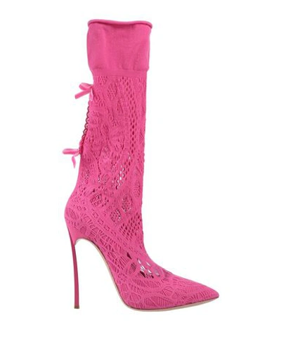 Casadei Knee Boots In Pink