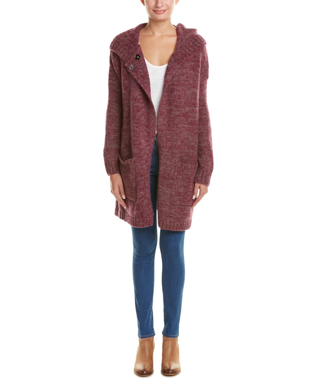 wool blend cardigan