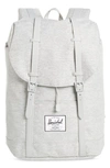 Herschel Supply Co Retreat Backpack In Light Grey Crosshatch/ Grey