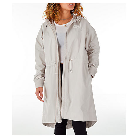 women's nike sportswear windrunner long hooded wind jacket