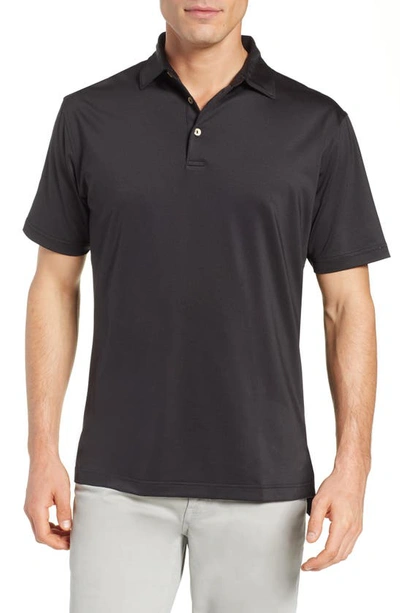 Peter Millar Sean Regular Fit Stretch Jersey Polo In Black