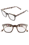 Corinne Mccormack 'annie' 46mm Reading Glasses - Brown/ Stripe