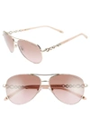 Tiffany & Co 58mm Aviator Sunglasses - Pale Gold Gradient