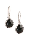 Ippolita 'wonderland - Rainbow Teeny' Teardrop Earrings In Silver/ Onyx