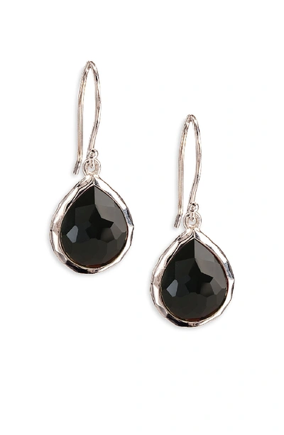 Ippolita 'wonderland - Rainbow Teeny' Teardrop Earrings In Silver/ Onyx