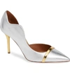 Malone Souliers By Roy Luwolt Morrissey Wave Asymmetrical Pump In Silver/ Gold