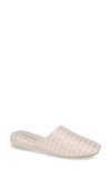 Patricia Green Sari Silk Gingham Slippers In Pink Silk Fabric