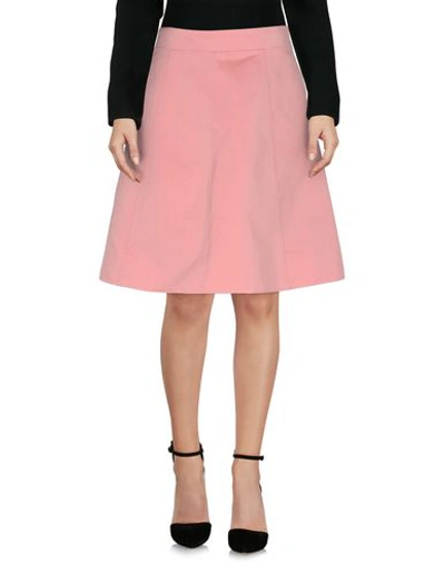 Red Valentino Knee Length Skirt In Pastel Pink