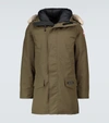 Canada Goose Men's Langford Arctic-tech Parka Jacket With Fur Hood - Fusion Fit In Military Green