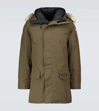 Canada Goose Men's Langford Arctic-tech Parka Jacket With Fur Hood - Fusion Fit In Military Green