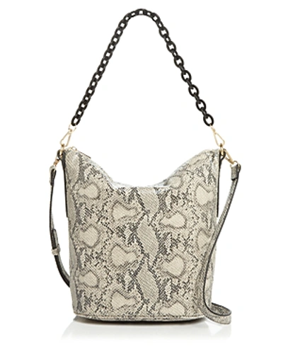 Street Level Snake Print Hobo With Chain Handle In Snake/gold