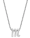 Alex Woo Little Autograph Initial Pendant Necklace In Sterling Silver, 16 In Silver/m