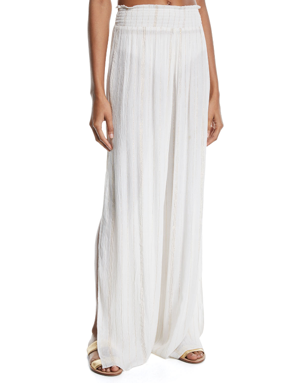 white swim cover up pants