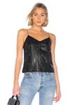 Lamarque Arabella Leather Top In Black