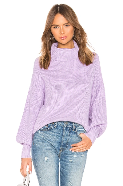 About Us Superdown Frankie Knit Sweater In Purple. In Lavender