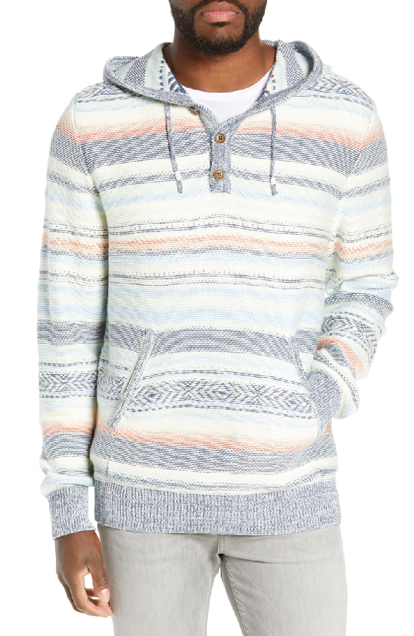 Faherty Baja Stripe Sweater In Blue | ModeSens