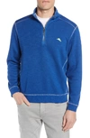 Tommy Bahama Tobago Bay Half Zip Pullover In Monaco Blue