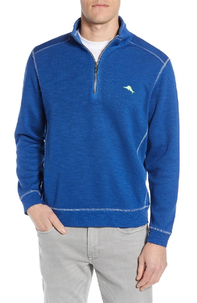 Tommy Bahama Tobago Bay Half Zip Pullover In Monaco Blue