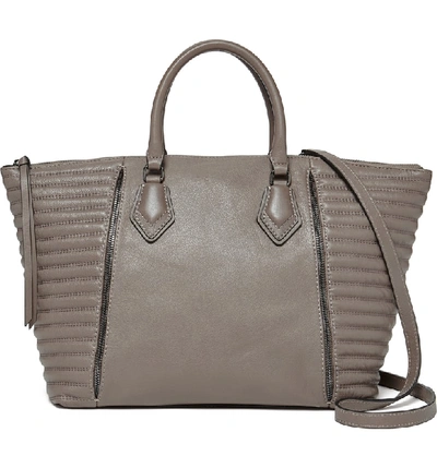 Botkier Leather Moto Satchel Grey In Winter Grey ModeSens